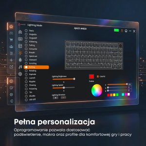 Klawiatura Ajazz AK820 Red Switch Black USB-C 9