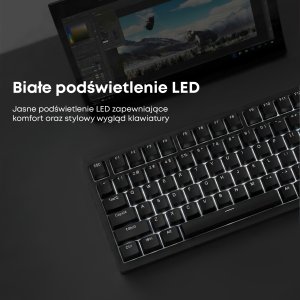 Klawiatura Ajazz AK820 Red Switch Black USB-C 11