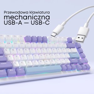 Klawiatura Ajazz AK820 Sea Salt Switch White USB-C 4