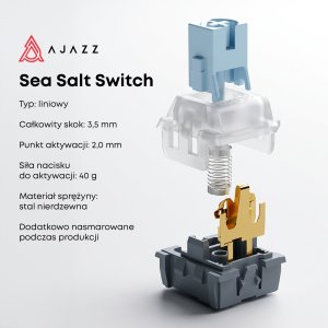 Klawiatura Ajazz AK820 Sea Salt Switch White USB-C 6