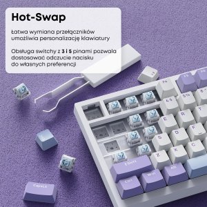 Klawiatura Ajazz AK820 Sea Salt Switch White USB-C 7