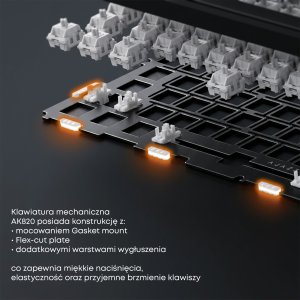 Klawiatura Ajazz AK820 Sea Salt Switch White USB-C 8