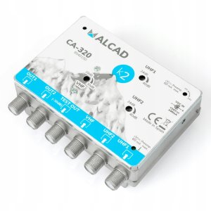 Antena RTV Alcad wzmacniacz wielozakresowy ALCAD CA-320 24V VHF UHF 3