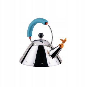 Alessi Alessi 9093/1 LAZ czajnik indukcyjny stal 18/10 flet ptak jasnoniebieski 2