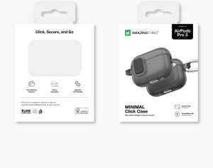 Amazingthing Etui do słuchawek AirPods Pro 3 Minimal Case - czarne Etui do słuchawek AirPods Pro 3 Minimal Case - czarne 5
