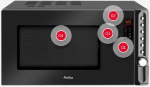 Kuchenka mikrofalowa Amica Kuchenka mikrofalowa Amica AMGF 23E1GB 23L Grill 5