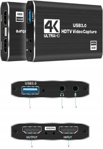 Grabber HDMI 4K Nagrywarka Obrazu Video na USB 3.0 do PC Laptopa Karta 8