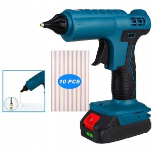 Pistolet do kleju Akumulatorowy Bezprzewodowy Pistolet do Kleju na Gorąco 11mm 100W + Wkłady 2