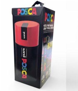 Posca POSCA Shaped metal tin - med 13 stk. POSCA pens 2