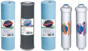 Aquafilter Korpus Narurowy 3/4 Filtr Wody z 5x Wkładami Antybakteryjnymi Zestaw Domu 2