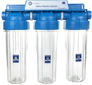 Aquafilter Potrójny Filtr Wody Przepływowy AQUAFILTER do Domu NARUROWY 3/4" Wkłady 10" 4