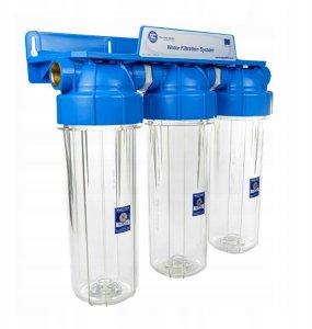 Aquafilter Potrójny Filtr Wody Przepływowy AQUAFILTER do Domu NARUROWY 3/4" Wkłady 10" 9