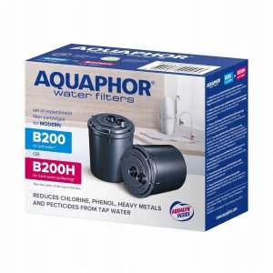 Aquaphor 2 szt Wkład Filtrujący AQUAPHOR B200 Do Systemu MODERN Filtr Wody Nablatowy 4