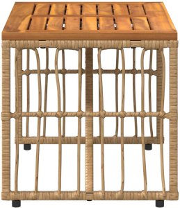Garden4You vidaXL Stół na Zewnątrz 80 x 40 x 40 cm Stal i poli rattan 6