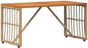 Garden4You vidaXL Stół na Zewnątrz 80 x 40 x 40 cm Stal i poli rattan 7