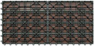 vidaXL vidaXL Płytka Tarasowa 6 pcs Brązowy 60 x 30 cm 3