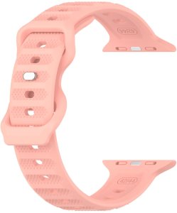 GlacierX Pasek do smartwatcha GlacierX Silicone Ribbed Peachy Pink do Apple Watch 38/40/41mm Brzoskwiniowy Róż 3