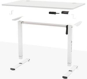 Biurko Triadyn Biurko WorkBase 1206 Elektryczna Regulacja Wysokości Uchwyty 120x60cm Białe 6
