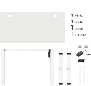 Biurko Triadyn Biurko WorkBase 1206 Elektryczna Regulacja Wysokości Uchwyty 120x60cm Białe 7