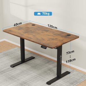 Biurko Triadyn Biurko WorkBase 1206 Elektryczna Regulacja Wysokości Uchwyty 120x60cm Dąb Rustykalny 2