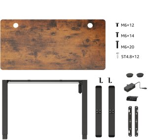 Biurko Triadyn Biurko WorkBase 1206 Elektryczna Regulacja Wysokości Uchwyty 120x60cm Dąb Rustykalny 7