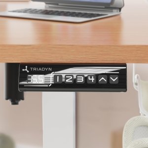 Biurko Triadyn Biurko WorkBase 1407 Elektryczna Regulacja Wysokości Uchwyty 140x70cm Dąb Jasny 4