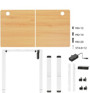 Biurko Triadyn Biurko WorkBase 1407 Elektryczna Regulacja Wysokości Uchwyty 140x70cm Dąb Jasny 8