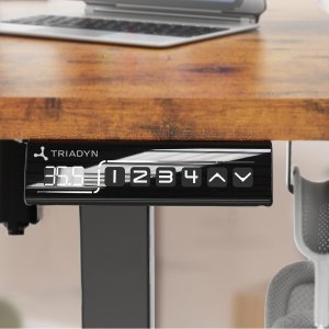 Biurko Triadyn Biurko WorkBase 1407 Elektryczna Regulacja Wysokości Uchwyty 140x70cm Dąb Rustykalny 4