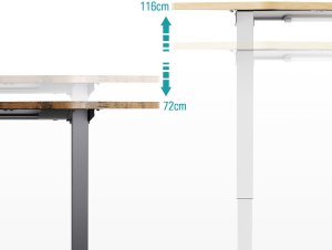 Biurko Triadyn Biurko Narożne WorkBase 1206L Elektryczna Regulacja Wysokości Uchwyt 120x120cm Dąb Rustykalny 4