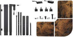 Biurko Triadyn Biurko Narożne WorkBase 1206L Elektryczna Regulacja Wysokości Uchwyt 120x120cm Dąb Rustykalny 7