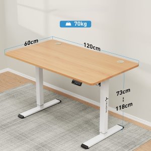 Biurko Triadyn Biurko WorkBase 1206 Elektryczna Regulacja Wysokości Uchwyty 120x60cm Dąb Jasny 2