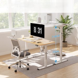 Biurko Triadyn Biurko WorkBase 1206 Elektryczna Regulacja Wysokości Uchwyty 120x60cm Dąb Jasny 4