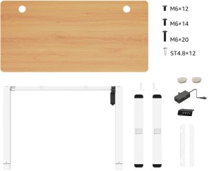 Biurko Triadyn Biurko WorkBase 1206 Elektryczna Regulacja Wysokości Uchwyty 120x60cm Dąb Jasny 7