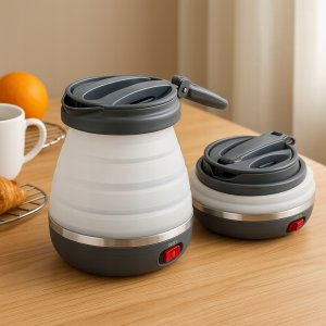 Czajnik Składany czajnik turystyczny silikon 0,6L 750W AVENIDO AV1384 szary 3