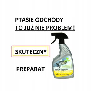 AVIK PREPARAT ŚRODEK DO USUWANIA PTASICH ODCHODÓW SPRAY ODTŁUSZCZACZ POWIERZCHNI 2