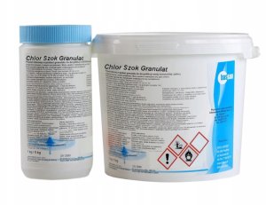 Bassau CHLOR SZOK Granulat do Dezynfekcji Chlorowania Basenu Chemia Basenowa 1 kg 3