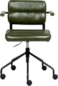 Krzesło biurowe Beliani Krzesło obrotowe Obrotowy CANDOR Ciemnozielony 4