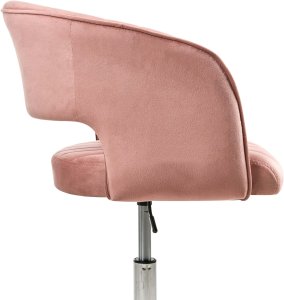Krzesło biurowe Beliani Krzesło obrotowe KATONAH Welur Różowy 5
