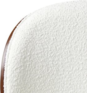 Krzesło biurowe Beliani Fotel biurowy ciemne drewno z białym MENESHA 7