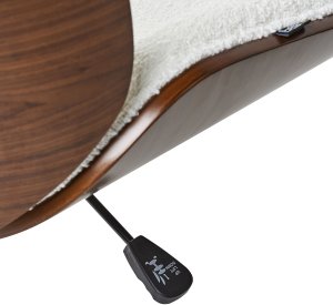 Krzesło biurowe Beliani Fotel biurowy ciemne drewno z białym MENESHA 8