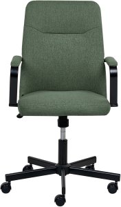 Krzesło biurowe Beliani Krzesło biurowe Obrotowy CAROGA Ciemnozielony 4