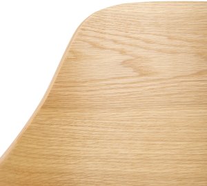 Krzesło biurowe Beliani Fotel biurowy lniany jasne drewno z jasnobeżowym NOVATO 7