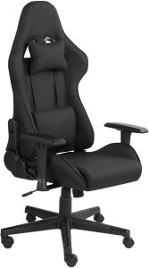 Fotel Beliani Krzesło biurowe regulowane czarne WARRIOR 4