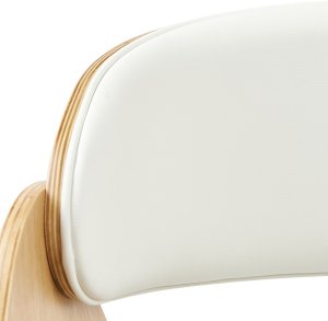 Krzesło biurowe Beliani Fotel biurowy jasne drewno z białym PALATKA 7