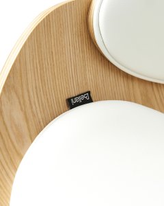 Krzesło biurowe Beliani Fotel biurowy jasne drewno z białym PALATKA 8