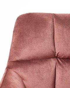 Krzesło biurowe Beliani Krzesło obrotowe PALMDALE Welur Różowy 7