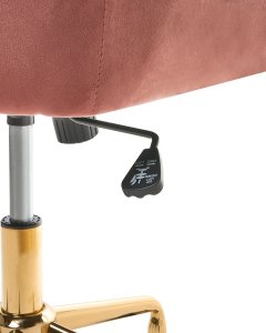 Krzesło biurowe Beliani Krzesło obrotowe PALMDALE Welur Różowy 9