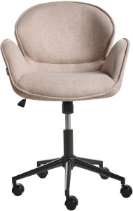 Krzesło biurowe Beliani Krzesło obrotowe BELMAR Beżowoszary 4