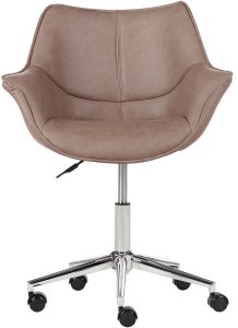 Krzesło biurowe Beliani Krzesło biurowe regulowane jasnobrązowe NEWDALE 4