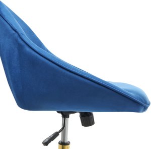 Krzesło biurowe Beliani Krzesło obrotowe BARDSDALE Welur Granatowy 8